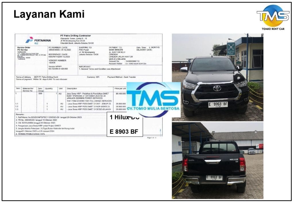 layanan sewa mobil di pertamina balongan indramayu